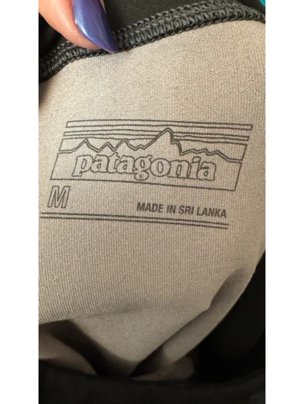 Patagonia Centered Blue Crop Leggings Size Medium - Picture 4 of 5